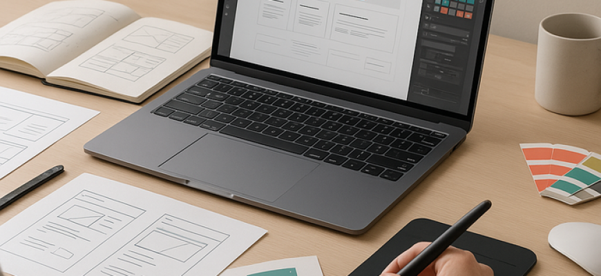 Профессиональный дизайнер за работой