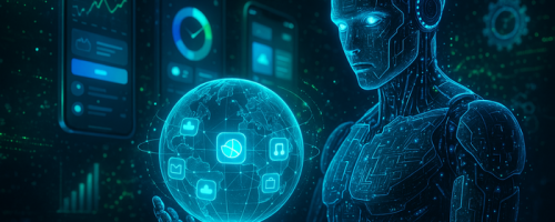 Futuristic Android Globe