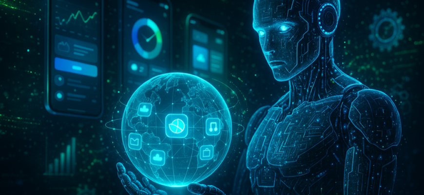 Futuristic Android Globe